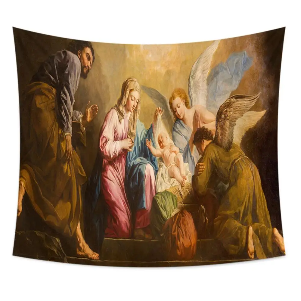 

Angel tapestry tapiz de pared church baptism wall carpet tapiz colgante de pared infantil