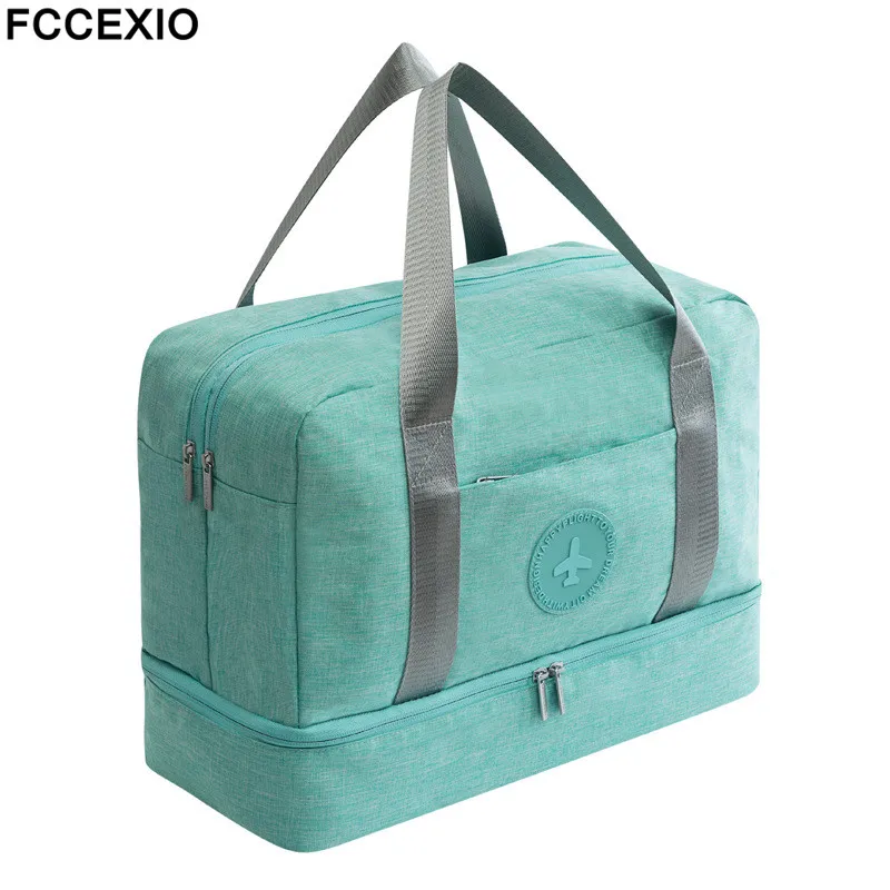 FCCEXIO, 5 цветов, женские дорожные сумки, розовые сумки, Большая вместительная сумка, двойная водонепроницаемая сумка, сумка на плечо и обувь, сумки - Цвет: As Photo