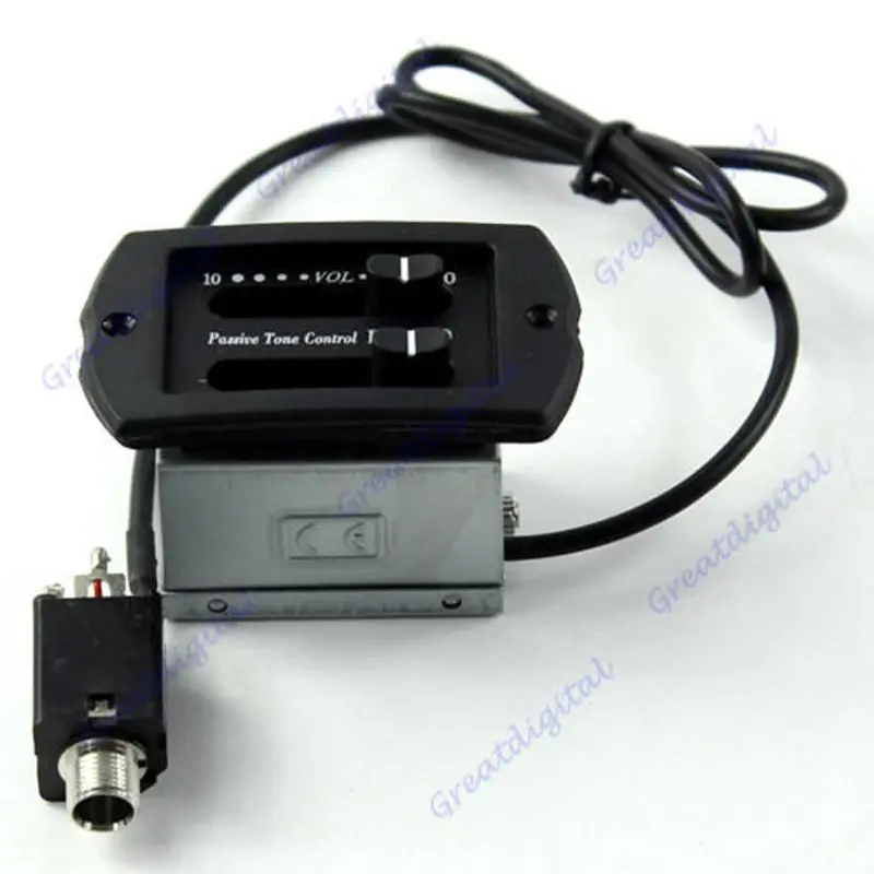 2-Band Preamp EQ Acoustic Guitar Blend Tuner Piezo Pickup Equalizer Amplifier System Sets PS900 suit for guitar