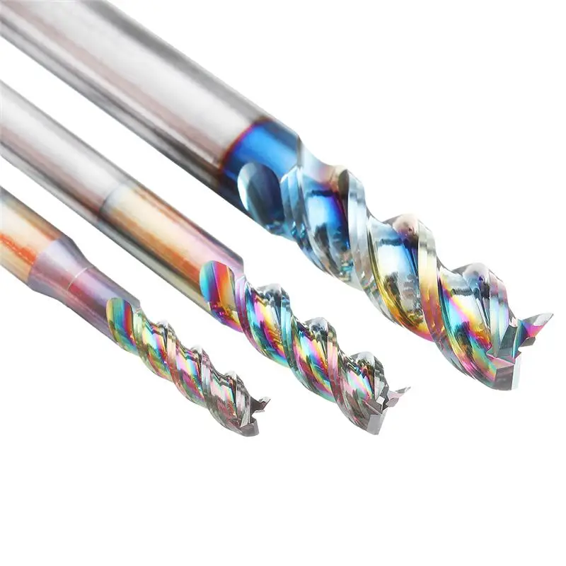 DANIU 4 Flutes Carbide 3-10mm DLC Colorful Coating End Mill For Aircraft Aluminum Upgrade Milling Cutter for CNC Machine Tool