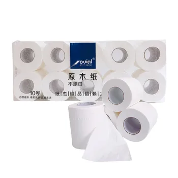 

New Home Bath Soft Toilet Paper Picnic Kitchen White High Quality Hollow Roll Paper Cheap Wholesale Napkin Hot Sale 10PCS