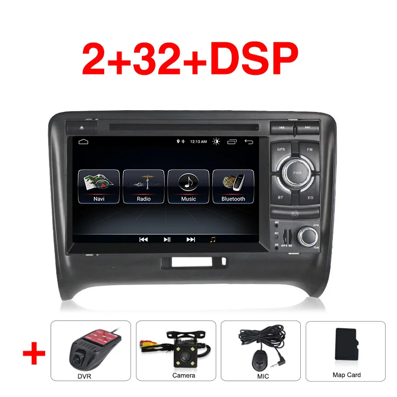 2 Din " HD Android 9 радио gps HDMI Автомобильный dvd-плеер gps радио для Audi TT MK2 8J 2006 2007 2008 2009 2010 2011 2012+ 16G карта - Цвет: 32G