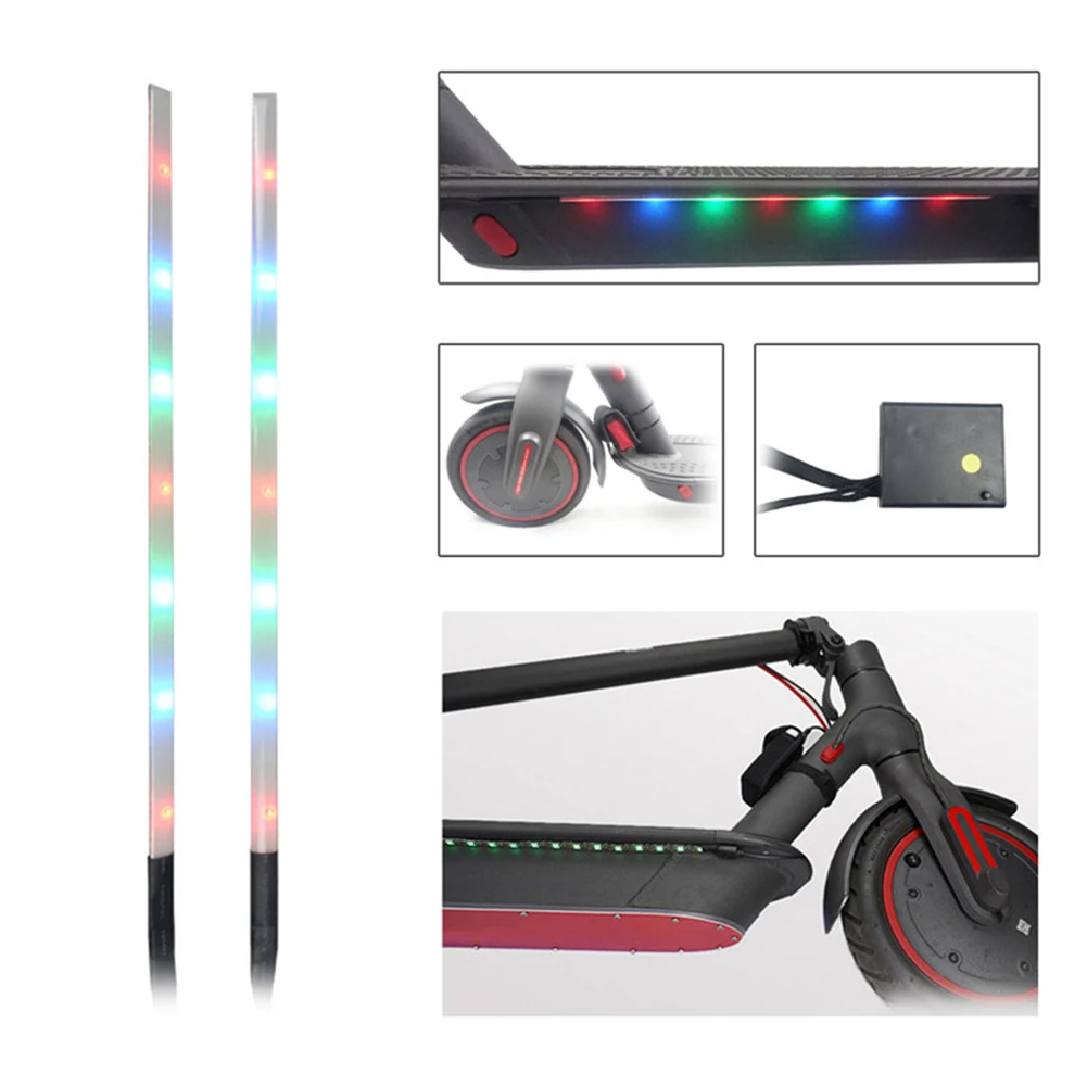 Foldable LED Strip Flashlight Bar Lamp For Xiaomi Mijia M365 Electric Scooter Skateboard Night Cycling Safety Light