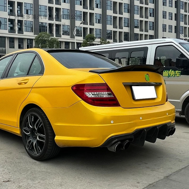 

for Benz w204 R style high quality Carbon Fiber rear boot Wing Spoiler Rear Roof Spoiler Wing Trunk Lip Boot Cover