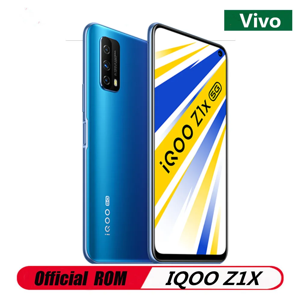 Сотовый телефон Vivo IQOO Z1X DHL Snapdragon 76 5G на базе Android 10 0 экран 6 57 дюйма 120 Гц 8 Гб ОЗУ 256
