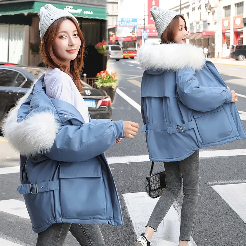 

Short-height Women's Short Cotton Coat 2019 Autumn And Winter New Style Korean-style Middle And High School Students Loose-Fit H