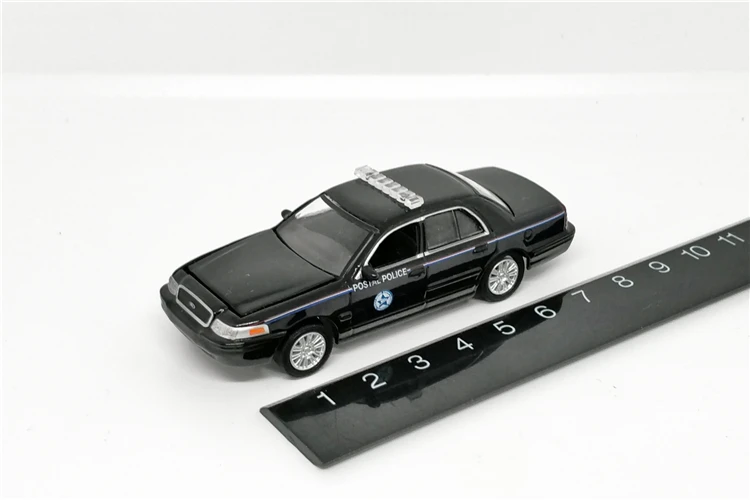 Greenlight 1: 64 Ford Crown Victoria Interceptor 2010 Черная почтовая полиция без коробки