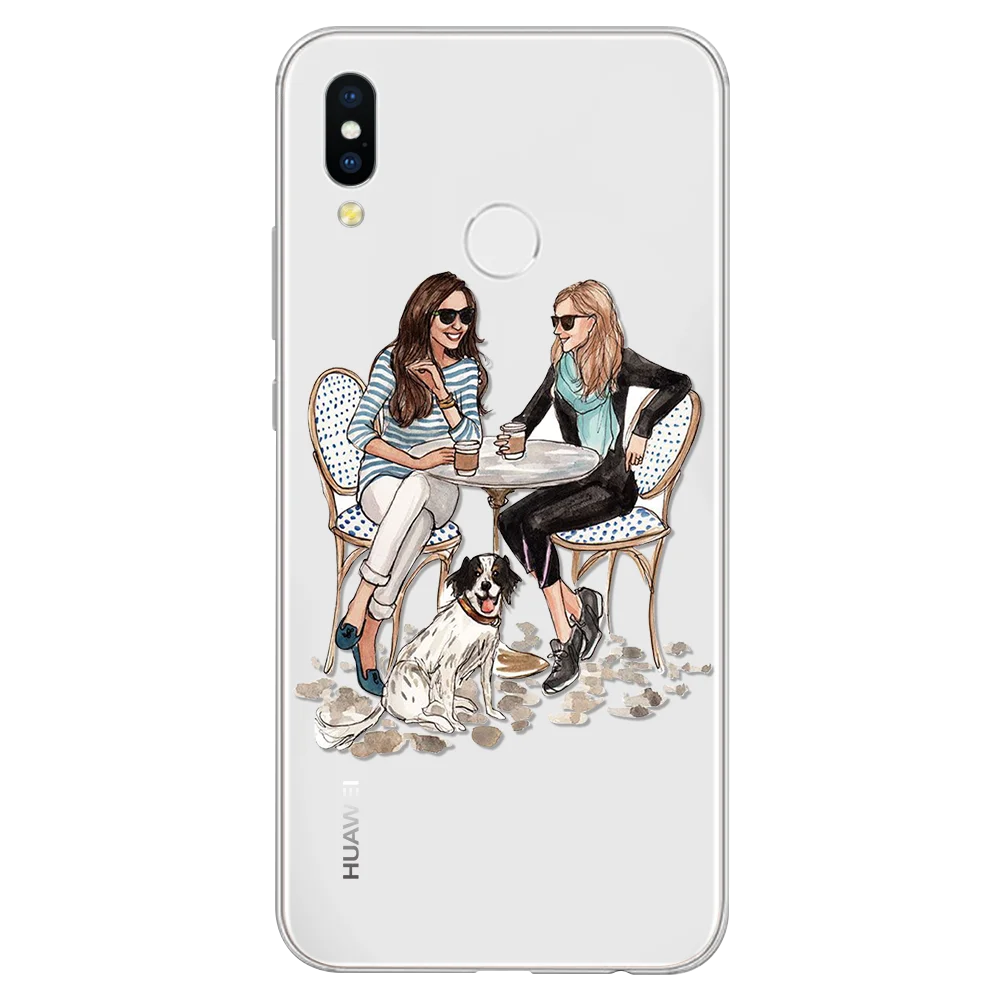 Черный Коричневый Женский чехол для Huawei Mate 20 10 P20 P30 Pro P10 P8 P9 Lite 2017 мягкий из ТПУ P Smart
