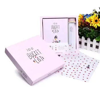 

100 Bucket List Planner Agenda Schedule Luxury Study Gift Pack Notebook Journal Notebook Diary