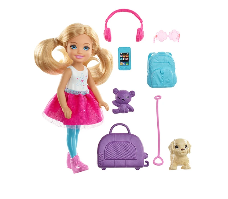 Новая настоящая кукла Барби Маленькая Келли собака путешествие 1/12 милые модные аксессуары детские мини-игрушки для девочек FWV20