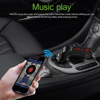 

Hot Selling Bluetooth Car Kit 1.6oz Handsfree FM Transmitter Radio MP3 Player Read USB U Disk TF Card Slot With LCD Display