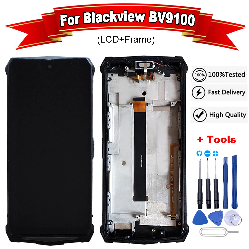 ЖК-дисплей 6 3 дюйма и сенсорный экран в сборе для Blackview BV9100 с рамкой бесплатными