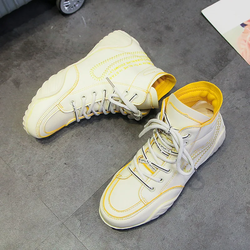 

Punched Sheet Surface High Shoes Women's 2019 Summer And Autumn New Style WOMEN'S Shoes Flat Fashion Casual Sports Shoes Online