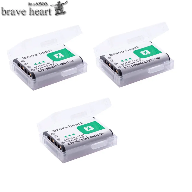 3battery 5x акумуляторная батарея NP-BX1 NPBX1 np bx1 батарея для sony DSC-RX100 DSC-WX500 HX300 WX300 HDR AS100v AS200V AS15 AS30V AS300 M3 M2 HX60 - Цвет: 3battery