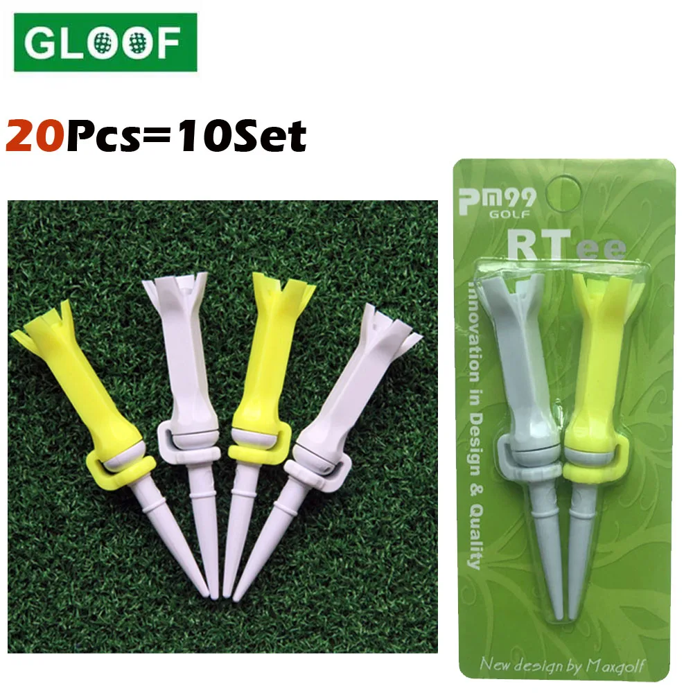 

20 шт./10 комплектов, Пластиковые Поворотные футболки для гольфа