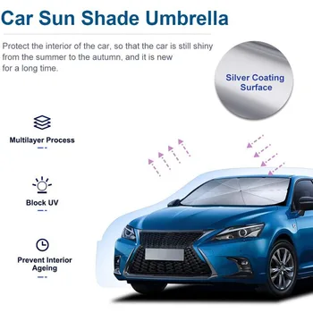 

Car Windshield Sunshade Umbrella Foldable UV High Temperature Sunshade Protector Shield Reflective Umbrella Portable