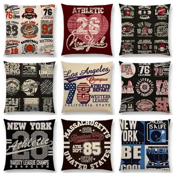 

Games Sportsman Basketball Football Rugby Player Number Team Cushion Cover