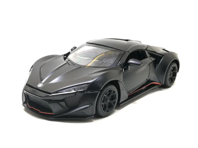 1:32 Lykan Hypersport модель автомобиля из сплава литые игрушки транспортные средства Игрушечная машина металлическая коллекция подарки для детей - Цвет: Черный