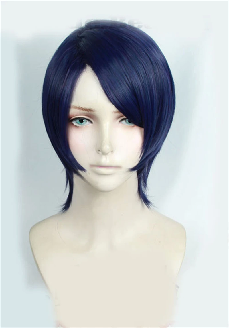 Аниме Yusuke Kitagawa термостойкие синтетические волосы Persona 5 короткий парик косплей аксессуары вечерние декоративный реквизит для мужчин женщин 1 шт - Цвет: 1pcs wig