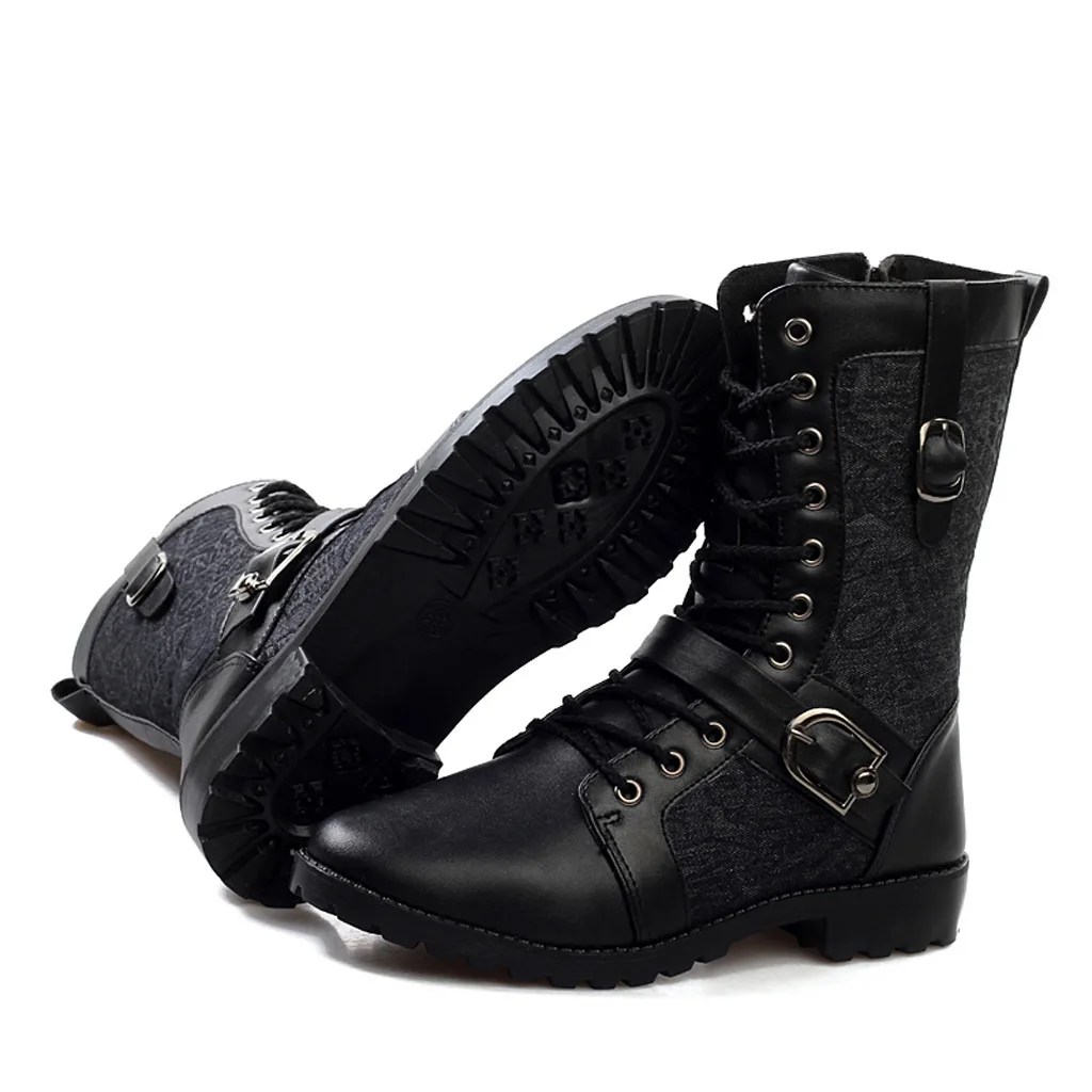 Новые мужские зимние ботинки в стиле ретро, панк, с острым носком, на ...