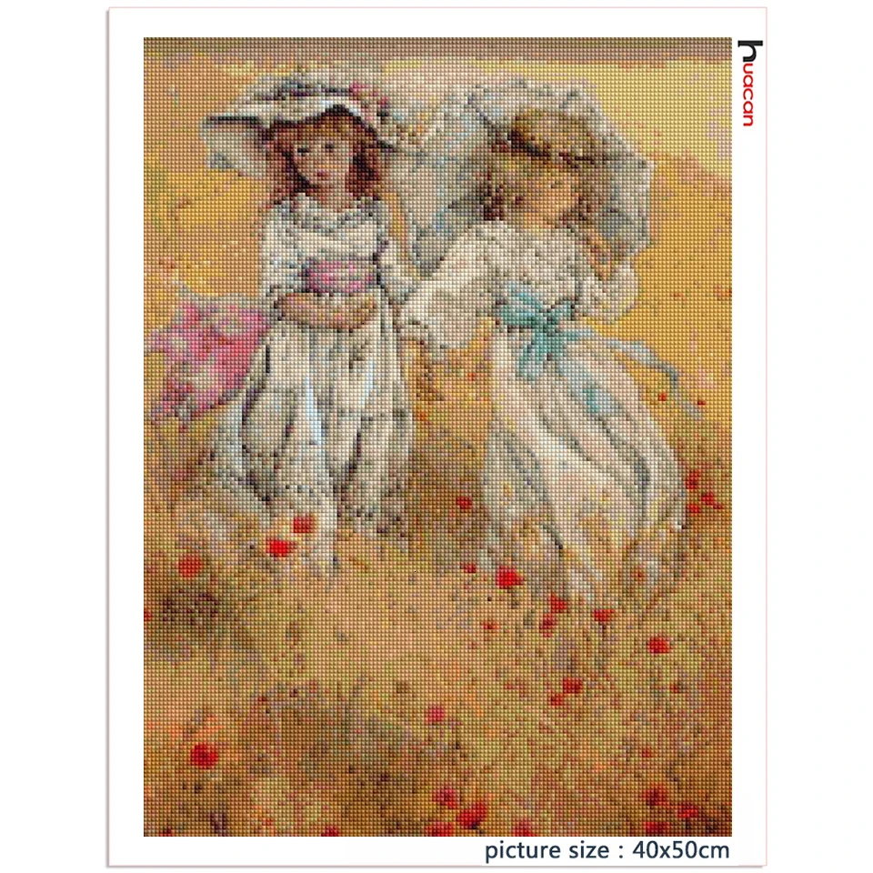 Huacan Diamond Painting Full Square Girl Decor For Home Mosaic Display Portrait Diamond Embroidery Boy Handmade Gift