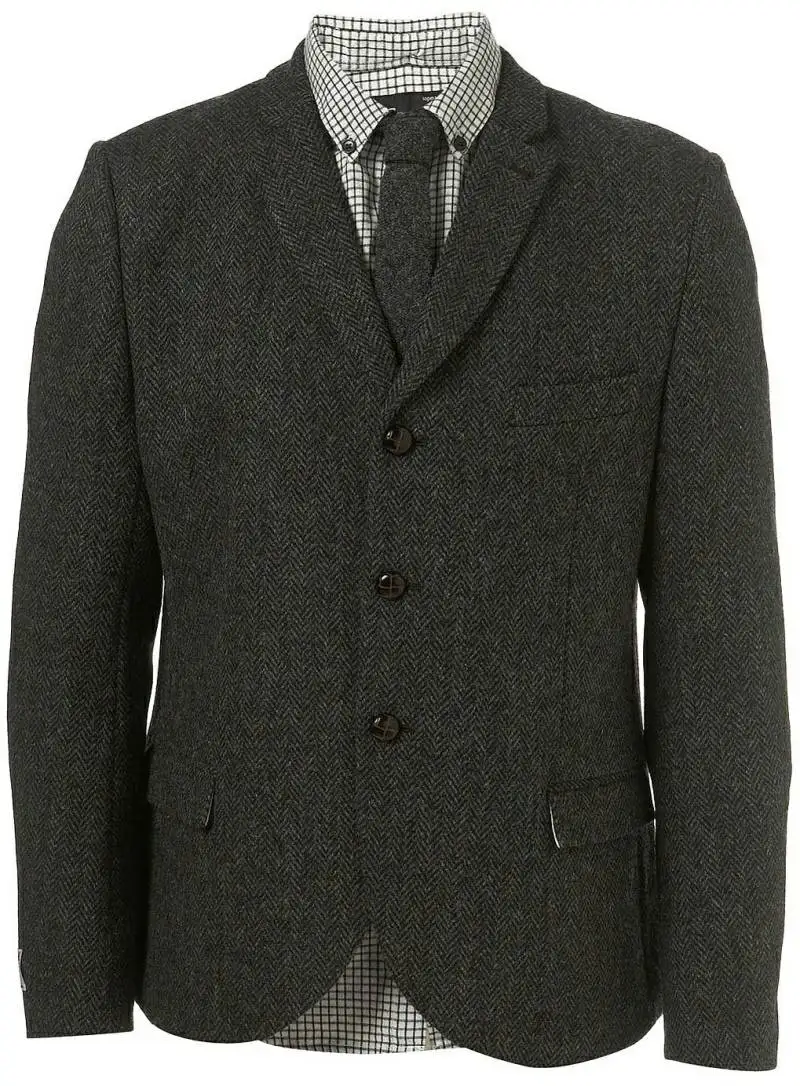 

2020 Fashion Smoking Tweed Men Suit 3 Pieces Groom Tuxedo Mens Suits Custom Made Slim Fit Groomsmen ( Jacket+Pants+Vest)