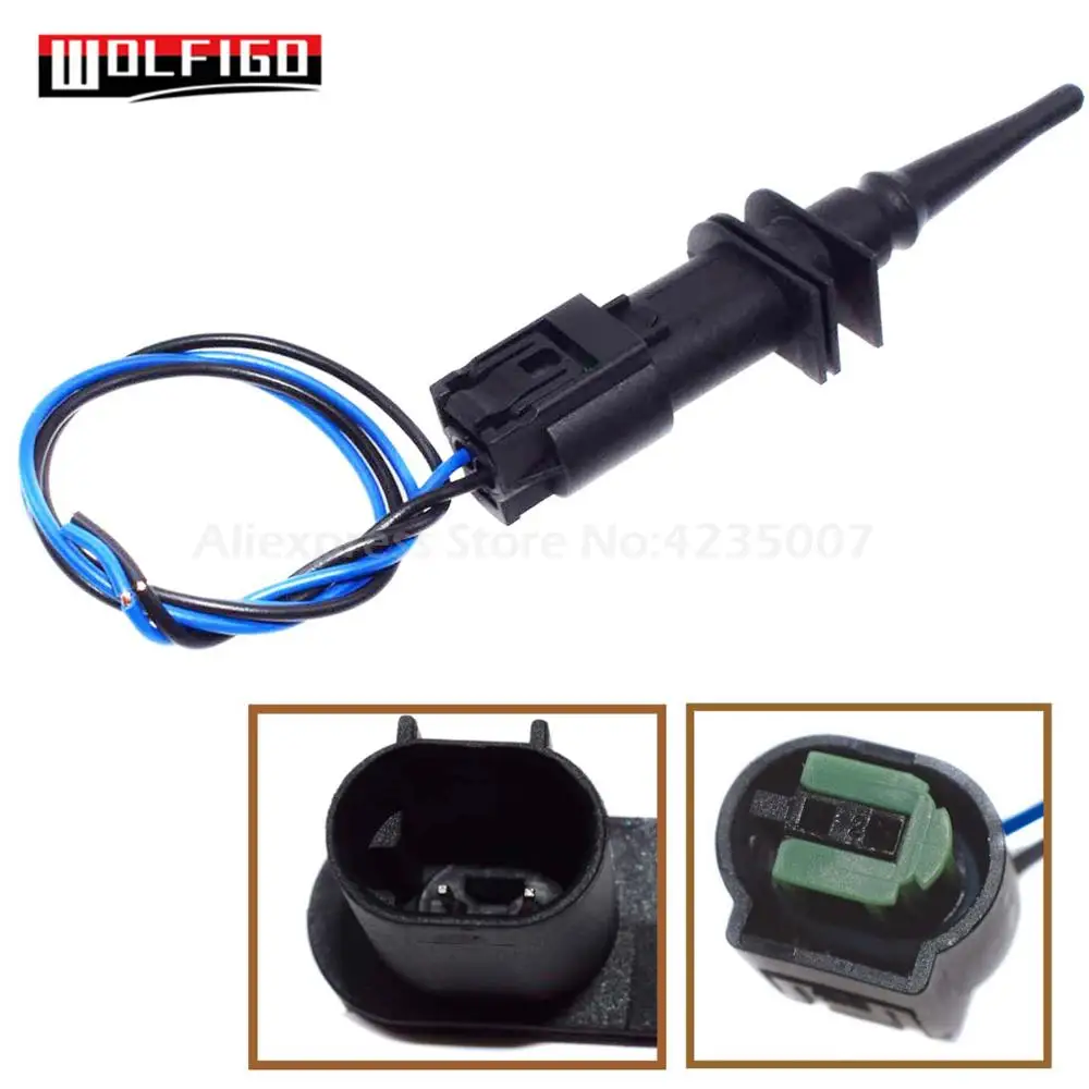 WOLFIGO Plastic Temp Exterior Outside Ambient Air Temperature Sensor W/ Or without Pigtail For BMW 1 6 7 Series E39 65816905133