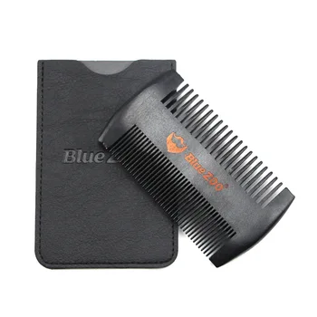 

Black Spray Painting Pear Bluezoo Double Face Beard Comb Portable Comb Care Antistatic