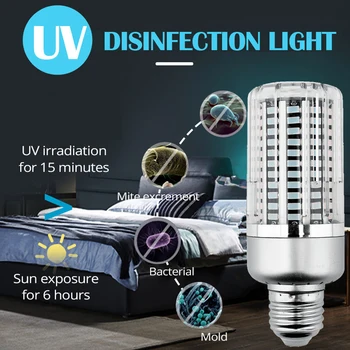 

Germicidal Lamp AC 85-265V E27 LED UVC Ultraviolet Sterilize Disinfection Light for Household Rooms Protection Supplies