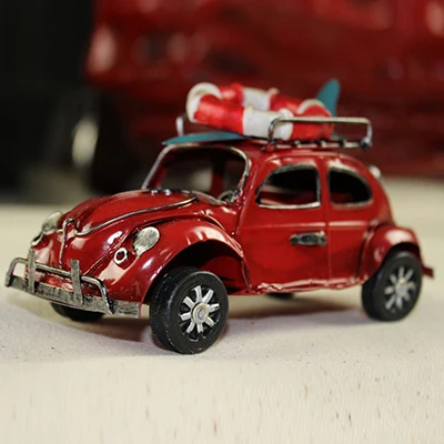 Красный металл автомобиль античный автомобиль Винтаж Классический грузовик для дома миниатюрный Рождественская вечеринка украшение стола подарок на год