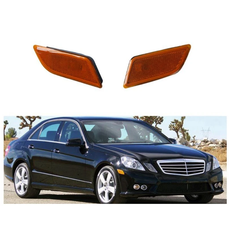 Front Bumper Amber Led Side Markers Lights for Benz Mercedes W212 E