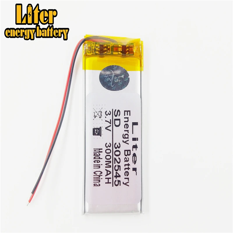 Rise of energy polymer lithium battery factory production ультра-тонкий Электрический сердечник 302545 3.7V300mAh |