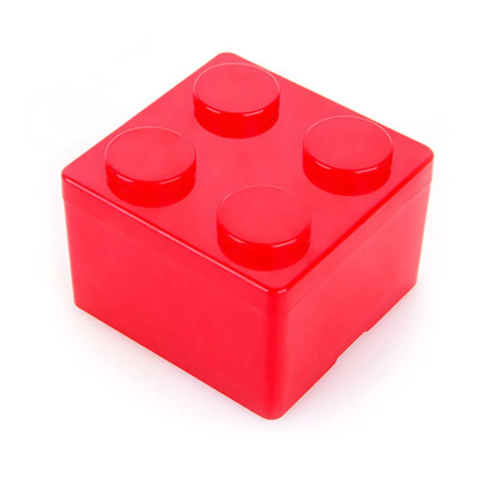 Rectangle Red Строительные блоки формы ящик для хранения пластиковые экономии пространства коробка наложенный Настольный удобный офисный дом хранения канцелярских принадлежностей - Цвет: Rectangle Red