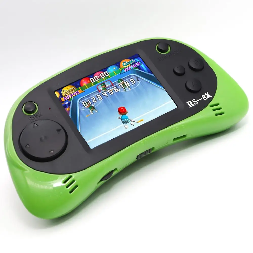 

16Bit Handheld Video Game Console Player JJFUN RS-8X Family Recreation Gaming System Built-in 42 HD TV AV Output Games 2.5" LCD