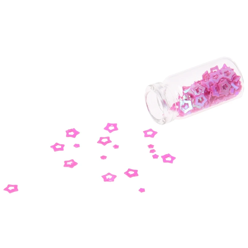 12 цветов блестящий дизайн ногтей Звезда блестки шпильки украшения DIY Набор аксессуаров бутылка