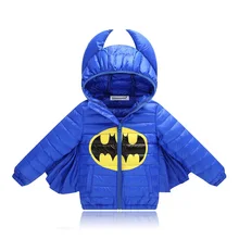 Модные осенне-зимние куртки для мальчиков, плащ в стиле Бэтмена, детская теплая верхняя одежда, пальто для девочек, куртка, пальто, детская одежда