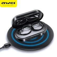 Наушники AWEI T6C TWS Bluetooth 5,0, настоящие беспроводные наушники, 3D стерео наушники для iPhone, Xiaomi, гарнитура с двойным микрофоном