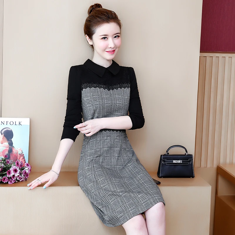 Новые осенние Atginning Western Стиль High-end может платья 963