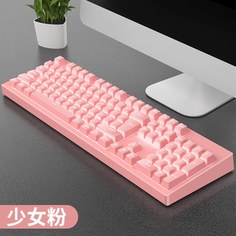 

Technology 616 Machinery Handfeel Keyboard PBT Key Cap Computer Desktop Peripherals E-Sports Gaming Keyboard