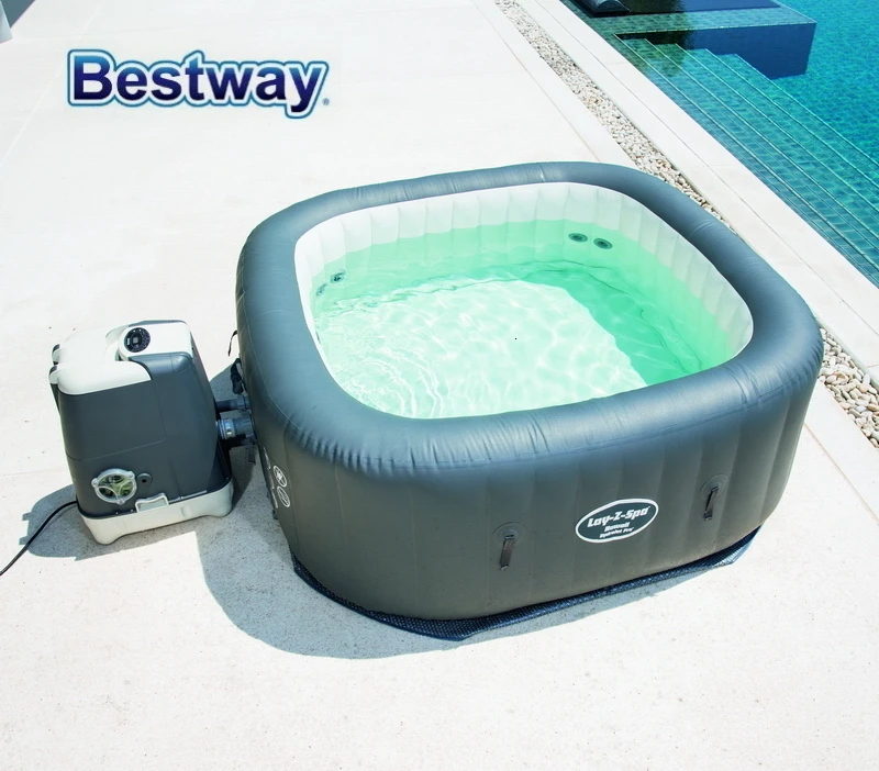 54138 BestWay 180x180x71 см Гавайи HydroJet Pro SPA 71 х 71 х 28 "лежал z-спа Площади Надувные массаж спа Семья нагрева Плавание бассейн