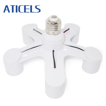 

E27 Splitter 3/4/5 heads E27 To E27 Lamp Base,LED Bulb Holder Converter 3 in 1 Socket Adapter