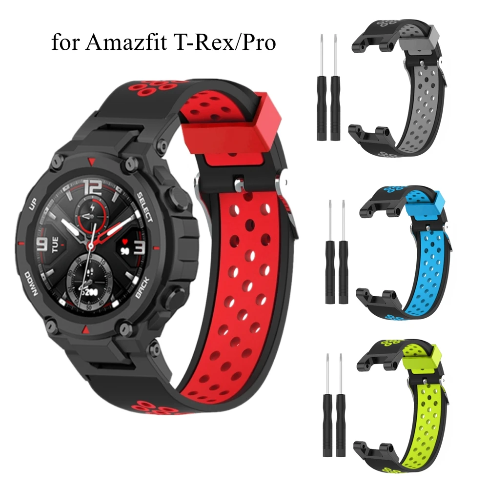 Cinturino Per Orologio Per Xiaomi Amazfit T-Rex Pro T-Rex 2 Cinturino In Silicone Cinturino Da Polso Traspirante Per Cinturino Sportivo Amazfit Trex