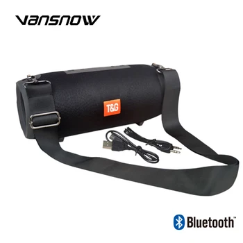 

20W Bluetooth Speaker TG125 Portable Outdoor Subwoofer Waterproof Column Loudspeaker Box Support TF Card FM Radio Aux Input