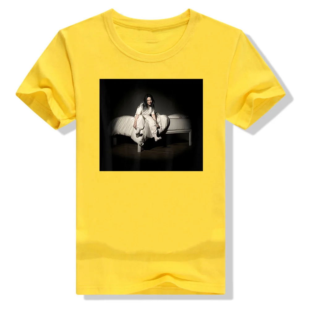 Черная футболка Billie Eilish Sweet Dreams S 3Xl Подарочная футболка на день рождения - Цвет: Цвет: желтый