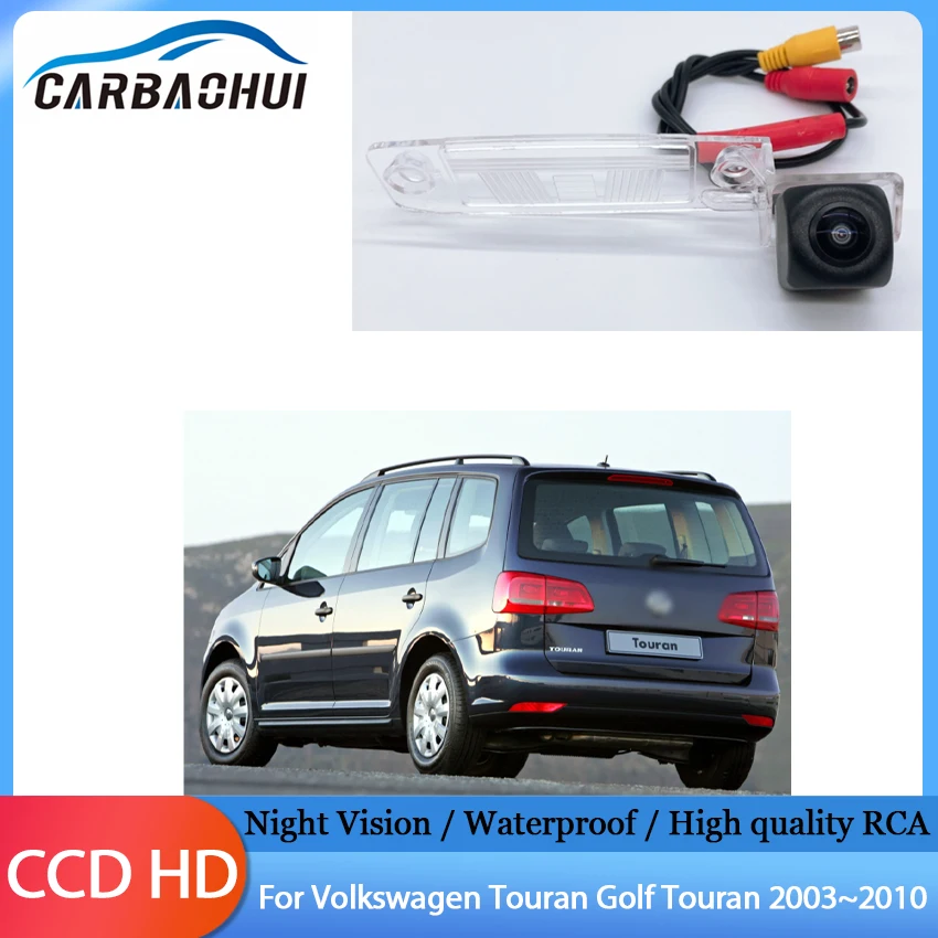 Vista Posteriore Backup Telecamera Ccd Full Hd Visione Notturna Luce Targa Telecamera Per Volkswagen Touran Golf Touran 2003 ~ 2010