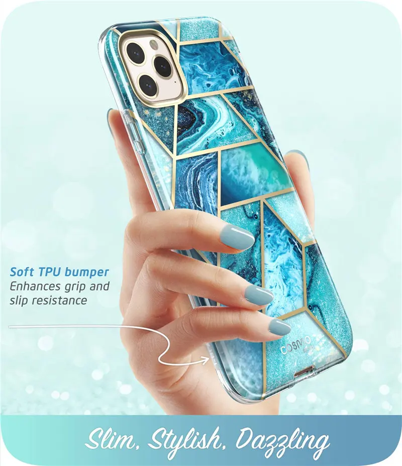 I-Blason для iPhone 11 Pro Чехол 5,"() Cosmo полный корпус блестящий Мраморный бампер чехол со встроенной защитной пленкой