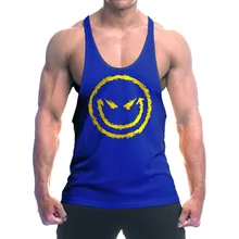 Мужская мода Фитнес принт сексуальный без рукавов o-образным вырезом свободный Приталенный жилет спортивный тренажерный зал тренировка мышцы дышащий жилет