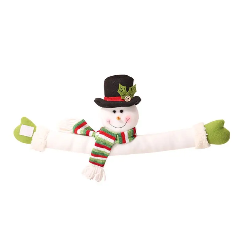 Snowman Рождественский держатель с рисунком лося для детской спальни, занавеска с застежкой на крючок, аксессуары для дома, креативная шторка с пряжкой navidad - Цвет: Snowman