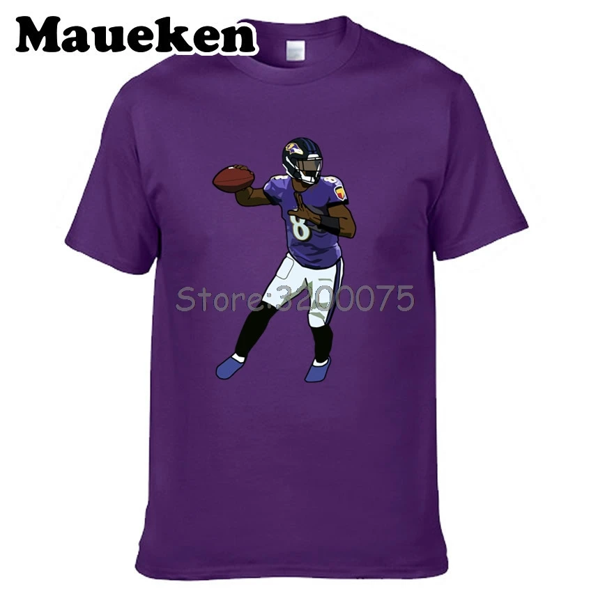 Мужская футболка Lamar Jackson Baltimore 8 Hurdle одежда футболка мужская футболка с круглым вырезом W19101806 - Цвет: 30