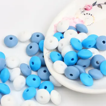 

10Pcs Baby Teething Toys Pearl Silicone Beads Lentil 12mm BPA Free Silicone Diy Teether Teething Necklace Jewelry Bead Baby Care